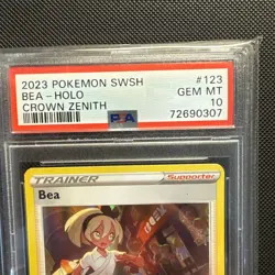 2023 Bea 123/159 PSA 10. Crown Zenith. GEM MT. Graded Pokemon Card. HOLO. - Image 3