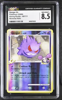 CGC 8.5 Gengar GL 2009 Rising Rivals 40/111 Reverse Holo Pokemon Card - Image 1