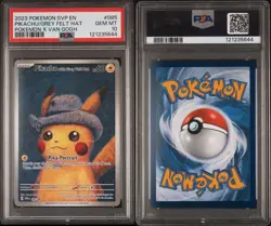 2023 POKEMON SVP POKEMON X VAN GOGH PROMO #085 PIKACHU WITH GREY FELT HAT PSA 10 - Image 3