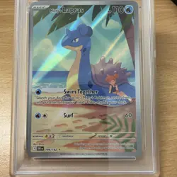 2025 Pokemon Dri EN-Destined Rivals Misty's Lapras Illustration Rare PSA 10 #194 - Image 2