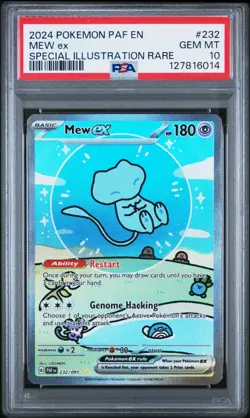 POKEMON PSA 10 2024 SV Paldean Fates Mew ex 232/091 SIR *6014 - Image 1