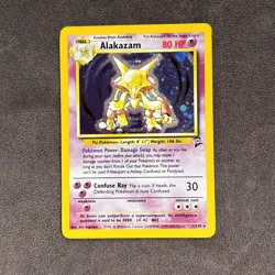 Pokemon Alakazam 1/130 Base Set 2 Holo Unlimited Rare Vintage - Image 1