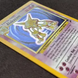 Pokemon Alakazam 1/130 Base Set 2 Holo Unlimited Rare Vintage - Image 3