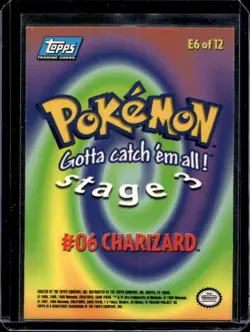 Charizard 1999 Topps Pokemon the First Movie #E6 READ - Image 2