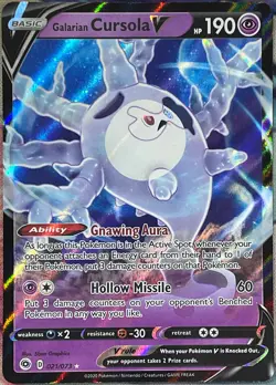 Galarian Cursola V Ultra Rare - 021/073 - Champion's Path Pokemon 2020 - Image 1