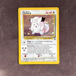 Clefairy 6/130 Pokemon TCG Base Set 2 Holo Rare WOTC Vintage - Image 1