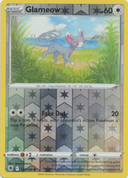 Glameow - 127/189 Astral Radiance Reverse Holo Common Pokemon - NM/MINT - Image 1