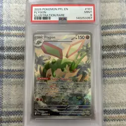 2025 Pokemon Phantasmal Flames Flygon Illustration Rare #101/094 PSA 9 - Image 1
