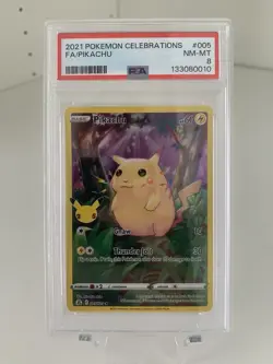 2021 Pokemon Pikachu Celebrations 25th Anniversary Full Art #005 - PSA 8 - Image 1
