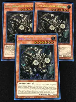 Yugioh Redox Dragon Ruler of Boulders RA03-EN008 1ST SECRET x3 (NM) - Image 1