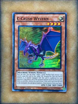 Yugioh C-Crush Wyvern SDKS-EN003 Super Rare 1st Ed LP - Image 1
