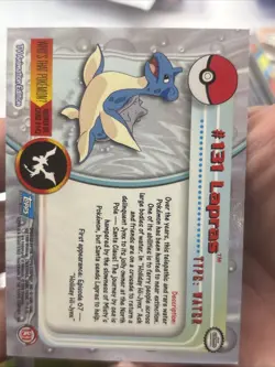 2000 Topps Pokemon TV Animation Edition Series 3 Non Holo #131 Lapras - Image 4