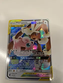 Pokemon TCG Mega Lopunny & Jigglypuff GX 165/236 Cosmic Eclipse 2019 Tag Team - Image 1