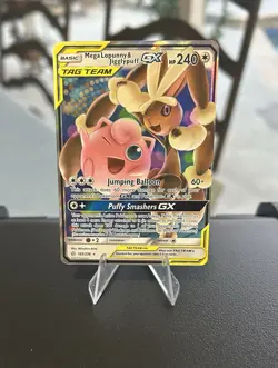 Pokemon TCG Mega Lopunny & Jigglypuff GX 165/236 Cosmic Eclipse 2019 Tag Team - Image 1