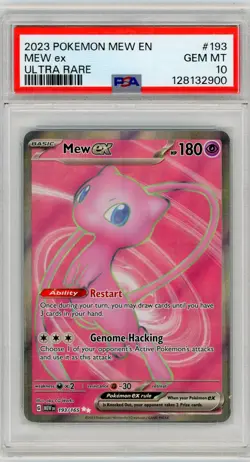 PSA 10 Mew ex 193/165 Pokemon MEW EN-151 Ultra Rare Pokemon Card - Image 1