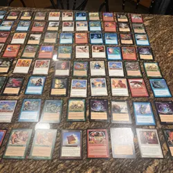 104 Lot of Bulk Magic the Gathering Cards Mixed Sets 1990’s Unplayed Cards - Image 1