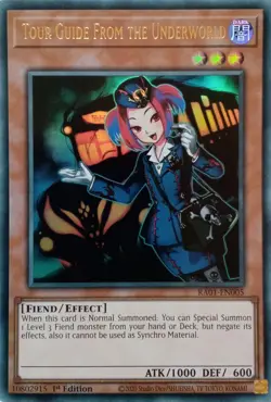 RA01-EN005 TOUR GUIDE FROM THE UNDERWORLD ULTRA RARE 1ST EDITION YuGiOh CARD - Image 1