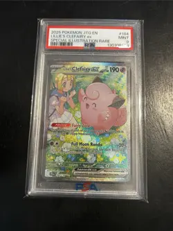 2025 POKEMON JTG SPECIAL ILLUSTRATION RARE #184 LILLIE'S CLEFAIRY EX PSA 9 - Image 1