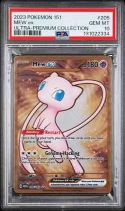 2023 Pokemon Mew ex Full Art 151 UPC Gold Metal Promo Card 205/165 PSA 10 GEM MT - Image 1