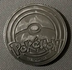 Pokemon Prismatic Evolutions Tin JUMBO Glitter Eevee Coin Pink (Sylveon) - Image 2