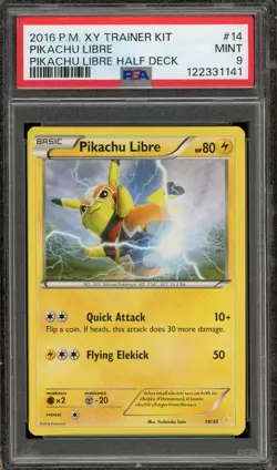 2016 POKEMON XY TRAINER KIT PIKACHU LIBRE HALF DECK #14 PIKACHU LIBRE PSA 9 - Image 1