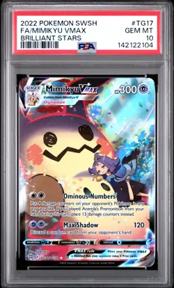 PSA 10 MIMIKYU VMAX TG17/TG30 FULL ART BRILLIANT STARS POKEMON 😍 - Image 1