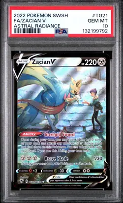 PSA 10 ZACIAN V TG21/TG30 FULL ART ASTRAL RADIANCE POKEMON 😍 - Image 1