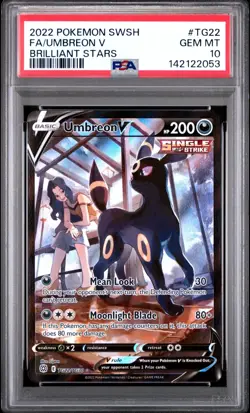 PSA 10 UMBREON V TG22/TG30 FULL ART BRILLIANT STARS POKEMON 🌑 - Image 1