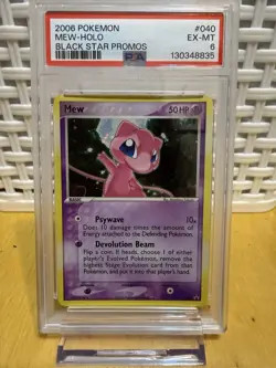 Pokemon TCG Mew Nintendo Promos Holo Rare 040 Black Star PSA 6 - Image 1