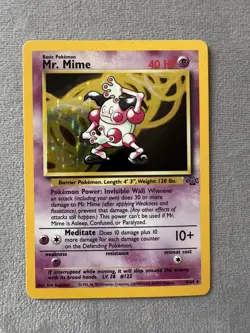 Pokemon TCG Mr. Mime 6/64 Jungle Set Holo Rare Unlimited WOTC Vintage - Image 1