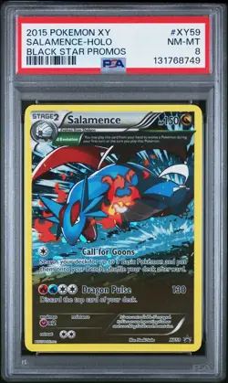 2015 POKEMON XY BLACK STAR PROMOS SALAMENCE #XY59 HOLO PSA 8 NM #131768749 - Image 1