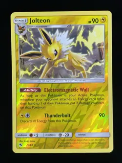 2019 Pokemon, Hidden Fates, #23/68 Jolteon, Reverse Holo Rare - Image 1