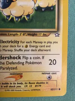 POKEMON NEO GENESIS 1ST EDITION MAREEP 65/111. New - Image 5