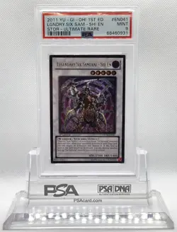 YUGIOH 1ST STOR-EN041 LEGENDARY SIX SAMURAI SHI EN ULTIMATE PSA 9 MINT #68460931 - Image 1