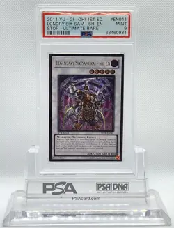YUGIOH 1ST STOR-EN041 LEGENDARY SIX SAMURAI SHI EN ULTIMATE PSA 9 MINT #68460931 - Image 3