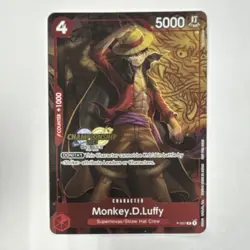 Bandai One Piece CCG Monkey.D.Luffy Championship 2023 P-007 Promo 5000 Power - Image 1