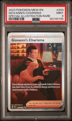 Pokemon TCG Giovanni's Charisma Scarlet & Violet 151 204/165 PSA 9 ✅ - Image 1