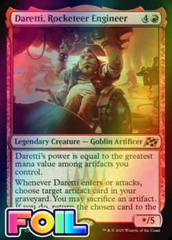 x1 Daretti, Rocketeer Engineer DFT Aetherdrift MTG 120 FOIL RARE M/NM 1x - Image 1
