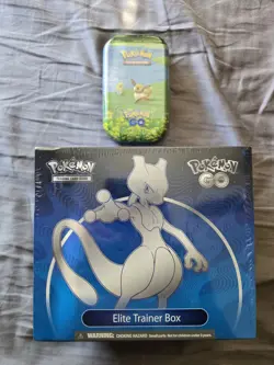 Pokemon TCG Pokemon GO Elite Trainer Box ETB Factory Sealed + SEALED EEVEE TIN! - Image 1