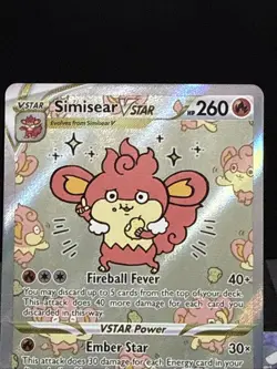Pokemon Card Simisear VSTAR GG37/GG70 Crown Zenith Galarian Gallery Near Mint - Image 2
