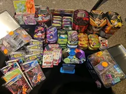 Pokemon Accessories Job Lot Empty Tins Mini Binders Coins Dice Stickers Key Ring - Image 2