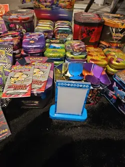 Pokemon Accessories Job Lot Empty Tins Mini Binders Coins Dice Stickers Key Ring - Image 4