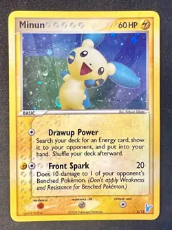 Minun 6/12 2006 EX Trainer Kit Promo Pokemon Card TCG Exclusive Cosmos Holo - Hp - Image 1
