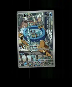 FAN-ART READ DESCRIPTION BELOW HOLO Squirtle Card Squirtle Pokemon Card p2 - Image 1