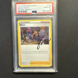 2023 Nessa 136/159 PSA 10. Crown Zenith. GEM MT. Graded Pokemon Card. HOLO. - Image 1