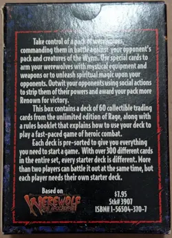 Rage: The Werewolf Apocalypse Trading Card Game 1995 Lot Unlimited The Wyrm - Image 2