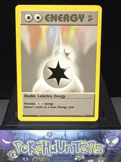 Pokemon Card Double Colorless Energy 124/130 Base Set 2 WOTC Light Play - Image 1