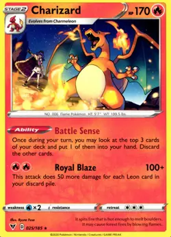 Pokemon TCG Pokemon Vivid Voltage Charizard Rare Regular - Image 1