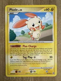 Pokemon TCG Plusle Secret Wonders 36/132 Regular Rare LP - Image 1