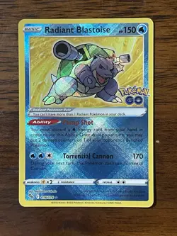 Radiant Blastoise ⭐ 018/078 Holo Radiant Rare Pokemon GO 2022 Pokemon NM - Image 1